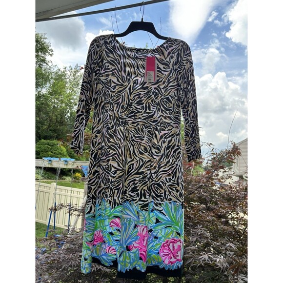 NWT Lilly Pulitzer Ophelia Dress Size Small can you zee Me Zebra Print Vacation - Picture 2 of 8